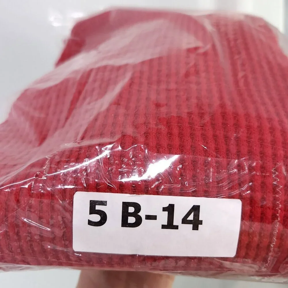 Madewell Waffle Split Neck Crop Tee Long Sleeve Size Small Red Thermal - Picture 11 of 11